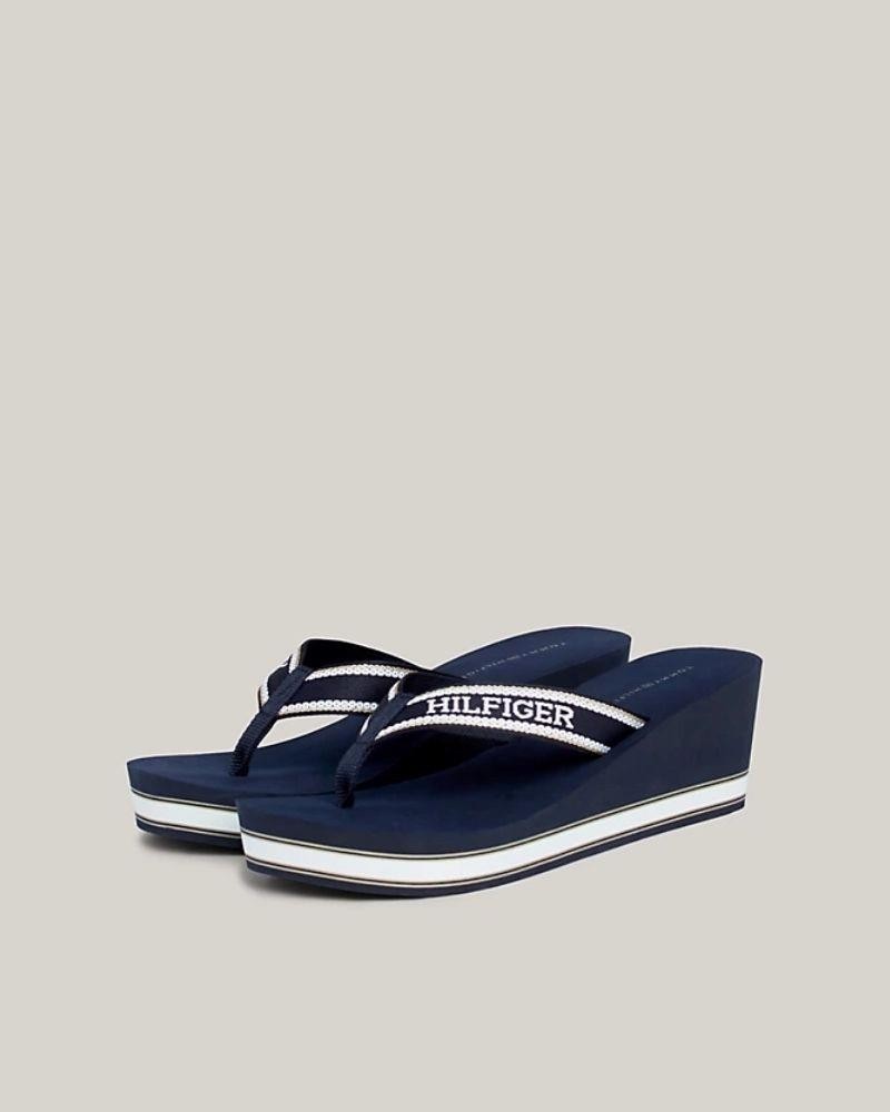  Sandalias De dedo Chancletas Mujer TOMMY HILFIGER Azul FW0FW07903