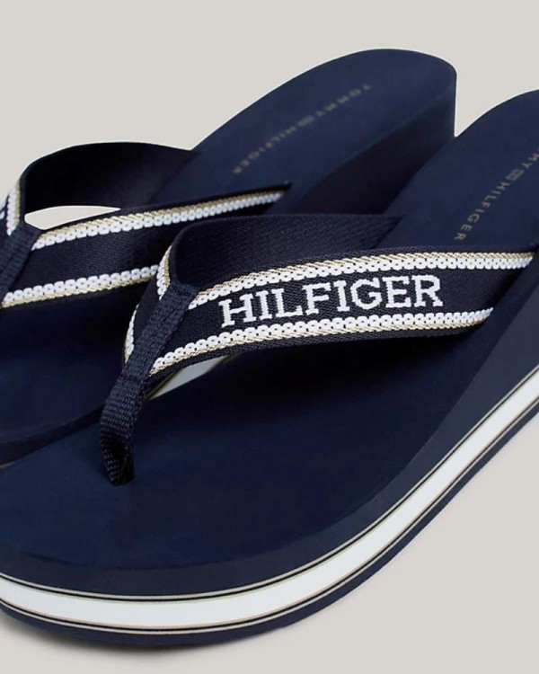  Sandalias De dedo Chancletas Mujer TOMMY HILFIGER Azul FW0FW07903