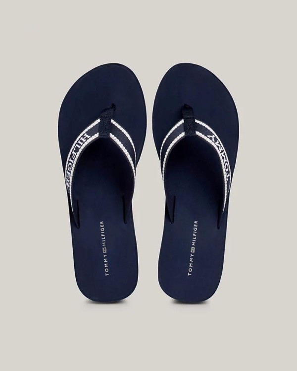  Sandalias De dedo Chancletas Mujer TOMMY HILFIGER Azul FW0FW07903