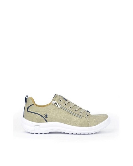 Coronel Tapiocca Sandali 630 Uomo In Pelle Color Kaki - Comodi Con Chiusura Elastica E Suola In Gomma