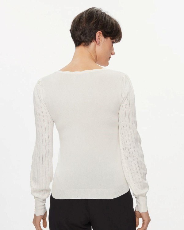  Jersey Manga larga Mujer ONLY Blanco 15311544 MEDDI